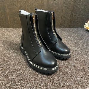 Black Zip Up Booties